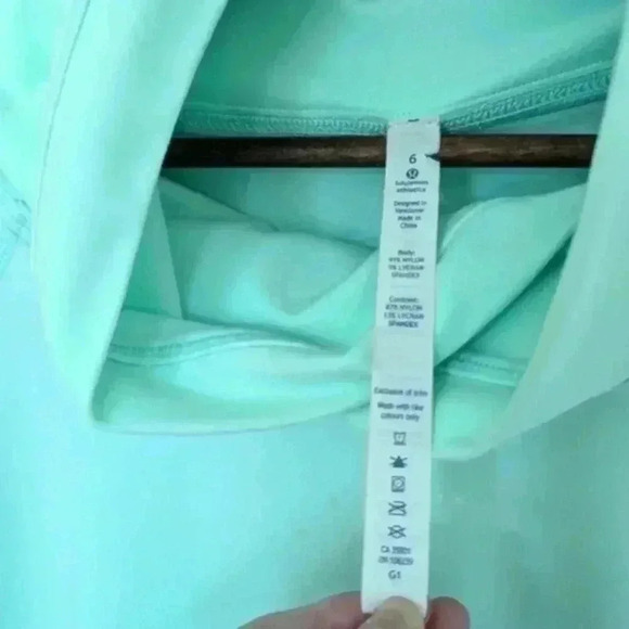 Lululemon Healthy Heart Pullover Longsleeve Fresh Teal Rulu  Collared Women's 6 - Picture 10 of 11